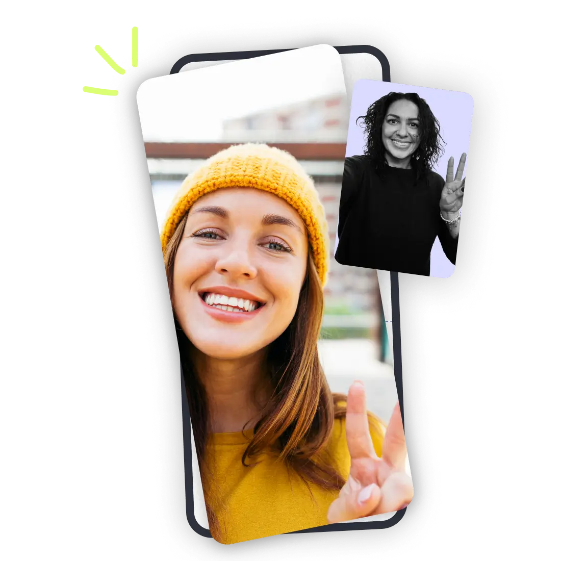 visuel selfie inscription sur l'application les martines, safe place, sororité